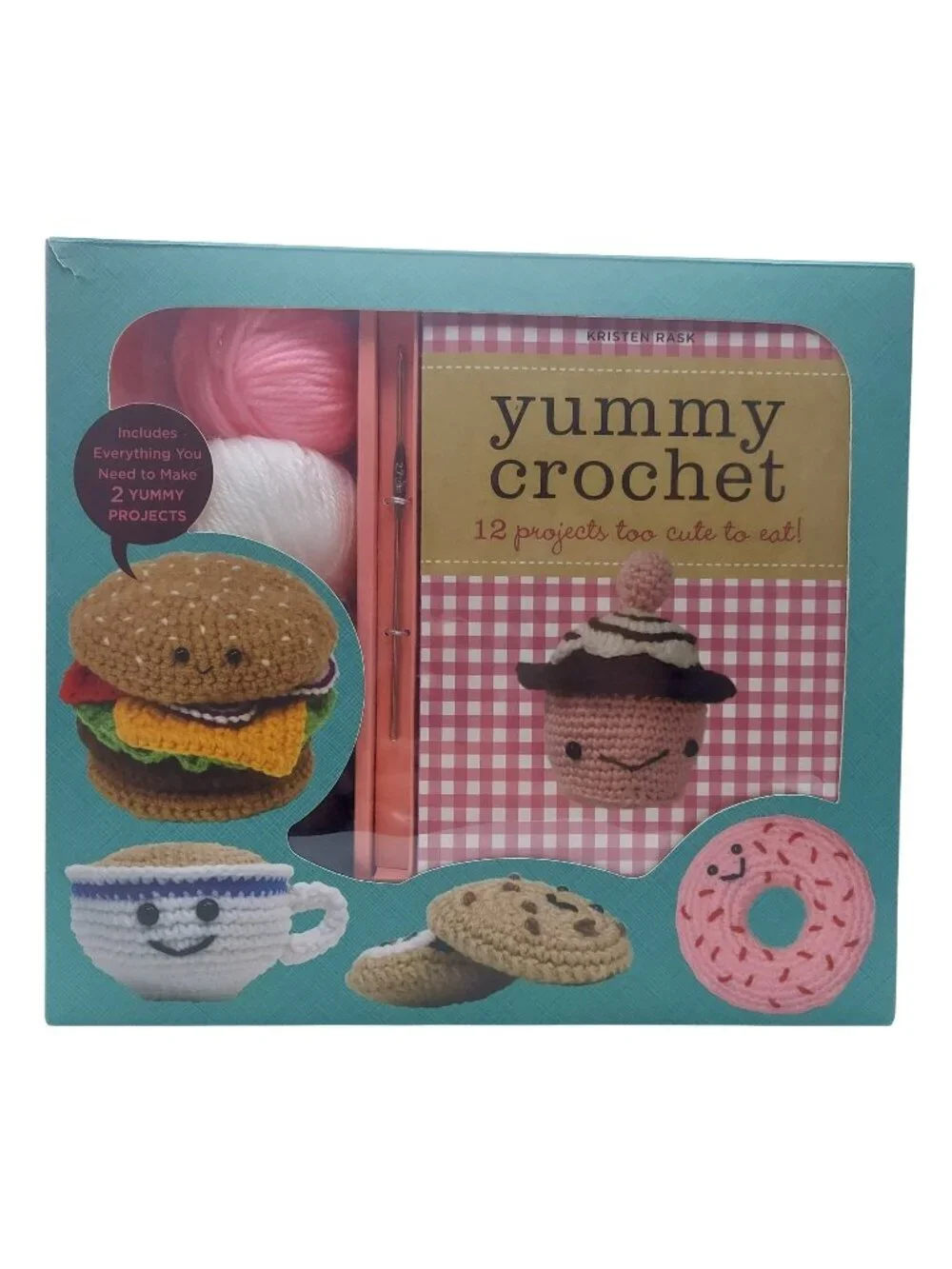 Yummy Crochet Craft Kit Ages 14+ 12 Fun Patterns Supplies For 2 Projects K Rask